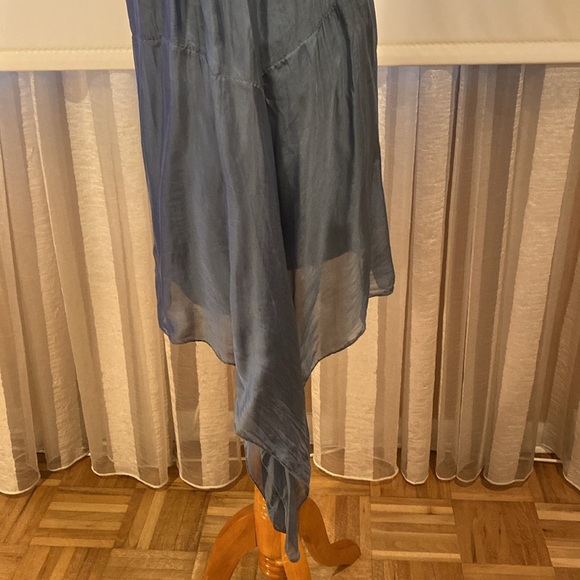 LOLA fabulous silk/viscous asymmetrical top, made in Italy, size M - Picture 6 of 16